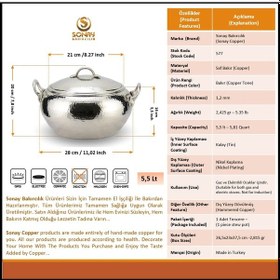 Resim El Dövmesi Nikelli Bakır Güveç Tencere 28 Cm 