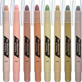 Resim 8 Adet Jel Vurgulayıcı, Pastel/Toprak Tonları, Kağıt Geçirmez Jel Vurgulayıcılar, Günlük Yazı için Güvenli Jel Kalem 