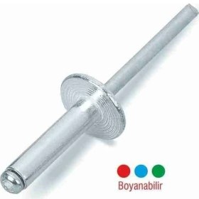 Resim Piton Perçin Alüminyum Pop Perçin Geniş Kafa 14 mm Şapka 4.8X25 mm - 500 Adet 