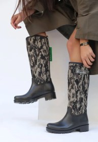 Resim Benetton Bej-Kamuflaj Renk Kadın Çizme B058 
