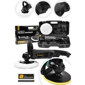 Resim Assur 1200W Polisaj Makinesi Devir Ayarlı 6 Kademeli 180mm Pasta Cila 