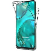 Resim Huawei P40 Lite Kılıf 6 Tarafı Tam Full Koruma 360 Clear Soft Şeffaf Microsonic