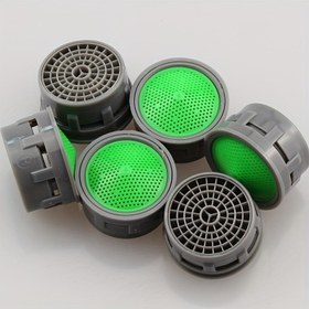 Resim Banyo Muslukları İçin 5 Paket Su Tasarrufu Aeratori - Porselen Köpük Ağı, Plastik, Standart Vida, Güce Gerek Yok, İçme Suyu Güvenli, Mutfak ve Banyo Kullanımı İçin İdeal, Su Arıtma Filtresi|Dekoratif Musluk Aksesuarı|Dayanıklı Plastik Aerator 