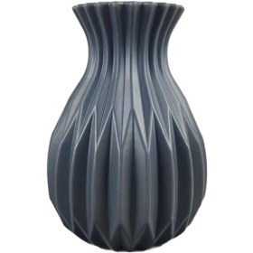 Resim Suntek Modern Çiçek Vazosu Çiftlik Evi Kırılmaz Vazo Dolap Gri 