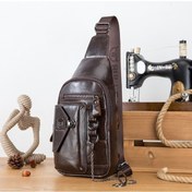 Resim Bull Captain 520 Telefon Hazneli Crossbody Göğüs Çantası Kahve 