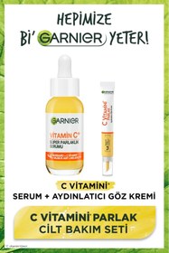 Resim Garnier C Vitamini Aydınlatıcı Göz Kremi (Niasinamid + Kafein)+C Vitamin Serum (Niasinamid + Salisilik Asit) 