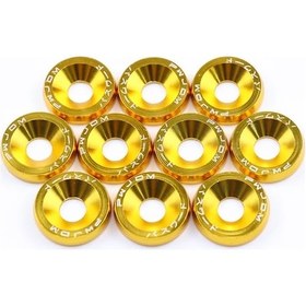 Resim Dream011 10 Adet Sarı M6 Jdm Çamurluk Kaput Conta Plaka Cıvata Seti Vida Başlığı 