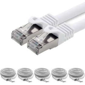 Resim IRENIS 5 Adet CAT7 S/FTP Ethernet (Network, LAN) Kablosu, Beyaz, 30 metre 