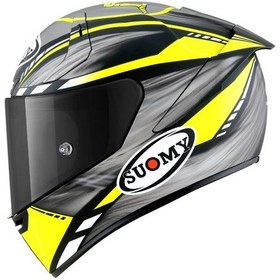 Resim Suomy Sr-Gp On Board Grey/Yellow Fluo Matt Kask 