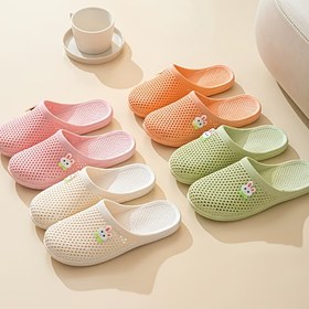 Resim Kadınlar için Hızlı Kuruyan Kaymaz Banyo Terlikleri - Sevimli Kalp & Tavşan Kulaklı Tasarım, Pastel Renkler (Pembe, Şeftali, Nane Yeşili, Bej, Lavanta), Rahat Ayakkabı, Oyunbaz Tasarım, Nefes Alabilir Üst Kısım 