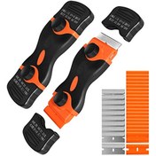 Resim 2'si 1 arada tıraş bıçağı kazıyıcı: çıkartmaları, etiketleri, çıkartmaları, boyayı ve daha fazlasını hızlı ve kolay bir şekilde çıkarın! 
