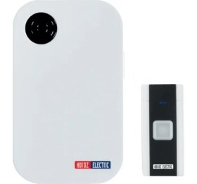 Resim Horoz Next-D 4,5VDC Full Siyah-Beyaz Kablosuz Kapı Zili 