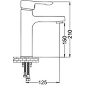 Resim Gms Zümra Lavabo Musluk Bataryası Altın - Siyah Zm200 