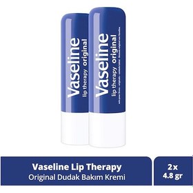 Resim Vaseline Lip Therapy Dudak Bakım Kremi Original 4.8 Gr X2 