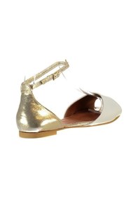 Resim Fox Shoes Beyaz/Dore Kadın Sandalet B726555009 