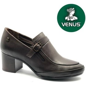 Resim Venüs Bexus Hakiki Deri Comfort Ortopedik Kadın Topuklu Ayakkabı Kahverengi 