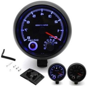 Resim Ulzyvf Evrensel 3.75 Araç Takometre - 8000 Rpm, Mavi Vites Işıklı, 12v Benzinli Araçlar İçin 