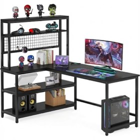 Resim faween 89010 140cm Oyuncu Masası Çalışma Masası Bilgisayar Masası Ders Laptop Siyah 