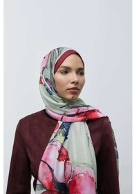 Resim Moda Kaşmir Nileya Desen Pamuk Şal Bordo 