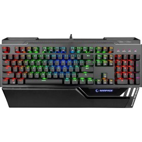 Resim Rampage KB-RX92 COMMANDER Full RGB Ledli USB 2*USB Hub Oyuncu US Layout Multimedia Aluminyum Mekanik Klavye 