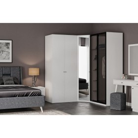 Resim Doressa Platinum White Corner 5 Kapılı Gardırop 