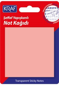 Resim Yapışkanlı Not Kağıdı 76x76 50 Yp. Şeffaf Pembe 7676tr 