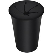 Resim Araba Çöp Kovası Çöp Tutucu Araç Kapı Bardak Tutucu Koltuk Arkası Silikon Çöp Kutusu Çöp Kovası - Siyah 