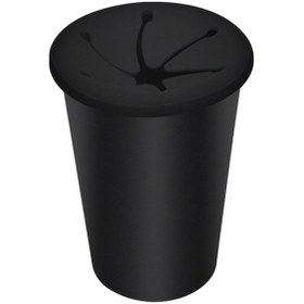 Resim Araba Çöp Kovası Çöp Tutucu Araç Kapı Bardak Tutucu Koltuk Arkası Silikon Çöp Kutusu Çöp Kovası - Siyah 