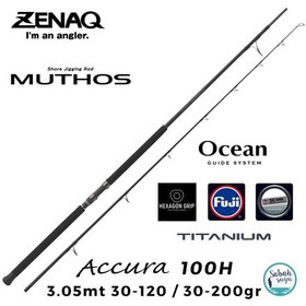 Resim Zenaq Defi Muthos Accura 100h Ocean 305cm 30-120 / 30-200gr Shore Jigging Kamış 