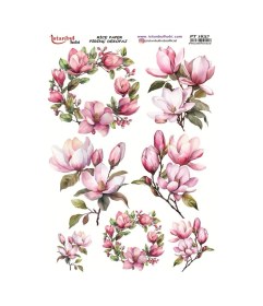 Resim Pirinç Dekopaj Kağıdı 30x42cm Pt-1637 Çiçek 