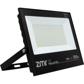 Resim 22583 200 Watt - 220 Volt Beyaz 6500K IP66 120* Işık Açısı Siyah Slim Kasa LED Projektör 