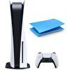 Resim Sony Playstation 5 Diskli Versiyon 825 GB Oyun Konsolu + Mavi Kapak (İthalatçı Garantili) 