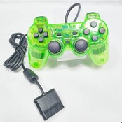 Resim Yeşil Kablolu Gamepad Sony Ps2 Denetleyicisi İçin Sony Ps2/psx Joystick Sony Psone Joypad Kablolu Denetleyici Oyun Aksesuarları Satışı 