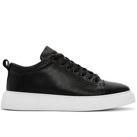 Resim Derimod Erkek Siyah Bağcıklı Kalın Tabanlı Deri Sneaker 24sfd6821ft 