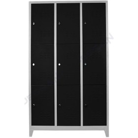 Resim Jessan Ofis 9 u eko soyunma dolabı Gri Siyah 