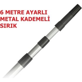 Resim İzmir Fırça Teleskopik Uzatmalı Metal Sap 6 Metre Ayarlı Sırık 