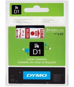 Resim Dymo 24mmx7 M Şerit Beyaz/kırmızı (D-53715) 