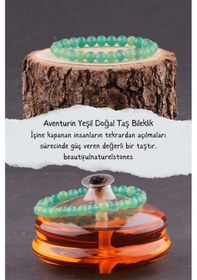 Resim Aventurin Yeşil Doğal Taş Bileklik Şans Bereket 8 Mm Çok Renkli 