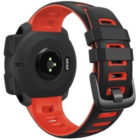 Resim Garmin Instinct/ınstinct Esports İçin Çift Renkli Yumuşak Silikon Kordonlu Saat Yedek Bilezik Kayışı 