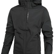 Resim Erkek Giyim Gevşek Ceketler Hafif Rüzgarlık Kapüşonlu Ceket - Günlük Dış Mekan Spor Giyimi, Polyester, Fermuarlı, Uzun Kollu, Cepli, Tüm Mevsimler için Esnemez Kumaş 