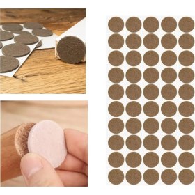 Resim Mobilya Keçesi,kendinden Yapışkanlı Zemin Koruyucu Kahverengi (Çap 20MM) 