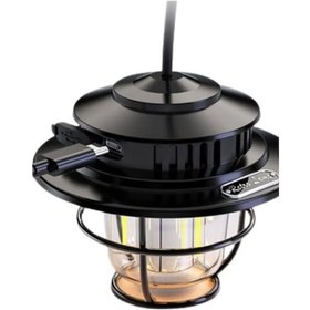 Resim Techmrt Usb Şarjlı Retro Led Kamp Feneri 4 Işık Modu, Su Geçirmez, Taşınabilir Çok Renkli 