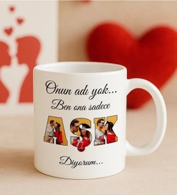Resim Bk Gift Kişiye Özel Fotoğraflı Aşk Tasarımlı Beyaz Kupa Bardak-1, Arkadaşa Hediye, Sevgiliye Hediye, Doğum Günü Hediyesi Kobitmeyencom34663 Bk Gift 