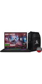 Resim Game Garaj Slayer R9M XL-5060 C2 Amd Ryzen 9 8940HX 32GB Ram 1tb SSD RTX5060 17" Qhd+ 240Hz IPS Freedos Oyuncu Laptop 