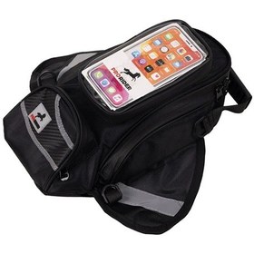 Resim Motosiklet Tank Bag Manyetik Depo Üstü Çanta Küçük Mod Impertex Kumaş Motor Çanta Çok Renkli 