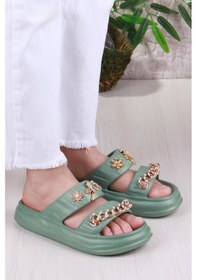 Resim Fort Smx Ez5118 Plaj Deniz Havuz Terliği Hafif Rahat Esnek Kadın Terlik Yeşil 