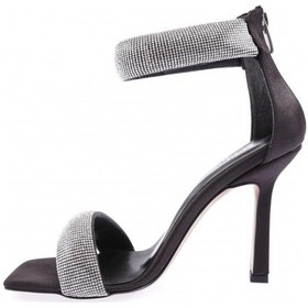 Resim Dgn 8044-23y Kadin Silver Taşli Bilekten Bağli Topuklu Sandalet 8044-2219-R1671 Siyah 