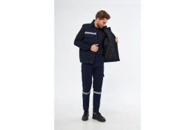 Resim Orange Safety Yelek Pantolon 7/7 Gabardin %100 Pamuk Kapitoneli Reflektörlü Kışlık 