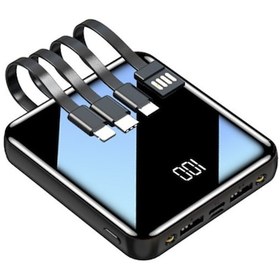 Resim Sprange Sr-P1 12.000 Mah Led Göstergeli Işıklı Çoklu Powerbank (509313198)-Siyah 