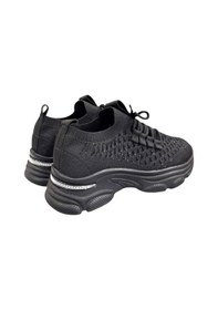 Resim Aybaak 5008 Taşlı Dolgu Topuk Kadın Ayakkabı Sneaker Siyah 
